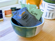 Load image into Gallery viewer, Blue green and white bowl