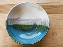 Load image into Gallery viewer, Rustic blue green and white dish