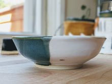 Load image into Gallery viewer, Rustic blue green and white dish